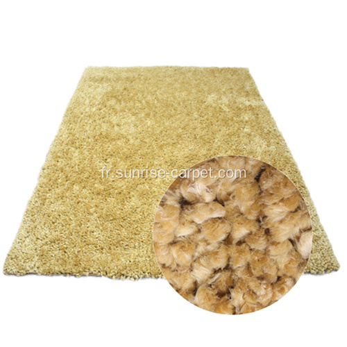 Tapis de tapis en polyester Shagy en couleur simple